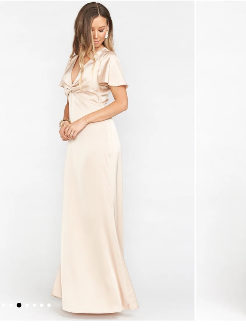 Rome twist gown in Champagne - Picture 2 of 6